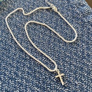 Silver Chain with Cross